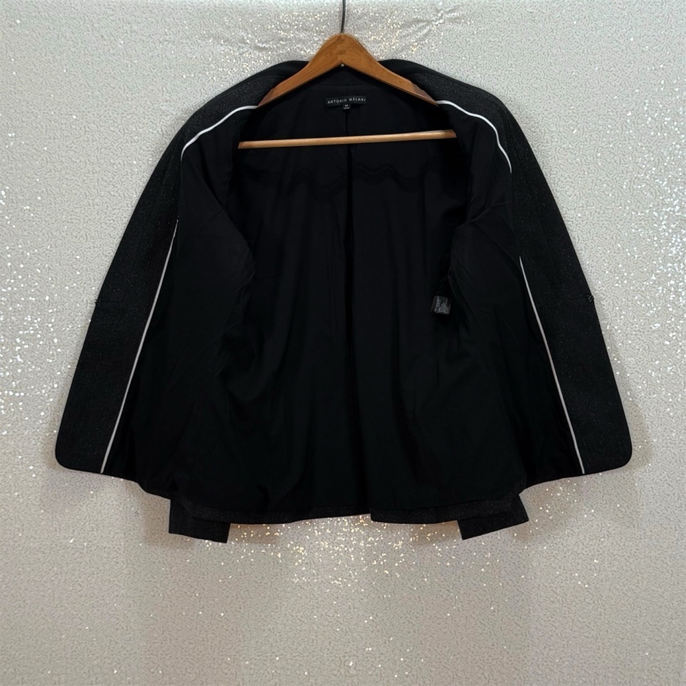 Antonio Melani Black Structured Blazer Jacket Size 14 Career Office Business - Picture 5 of 11